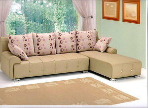 【尚品傢俱】610-03 多莉亞乳膠皮L型獨立筒沙發~台灣製造~台中市部分免運