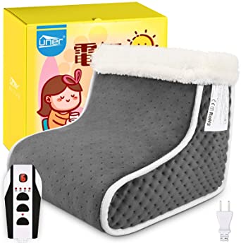 Uner【日本代購】 加熱器電氣6檔溫度調節帶定時器防止過熱功能安全節能50W快速暖手雙腳用可洗滌男女通用 - 灰 0