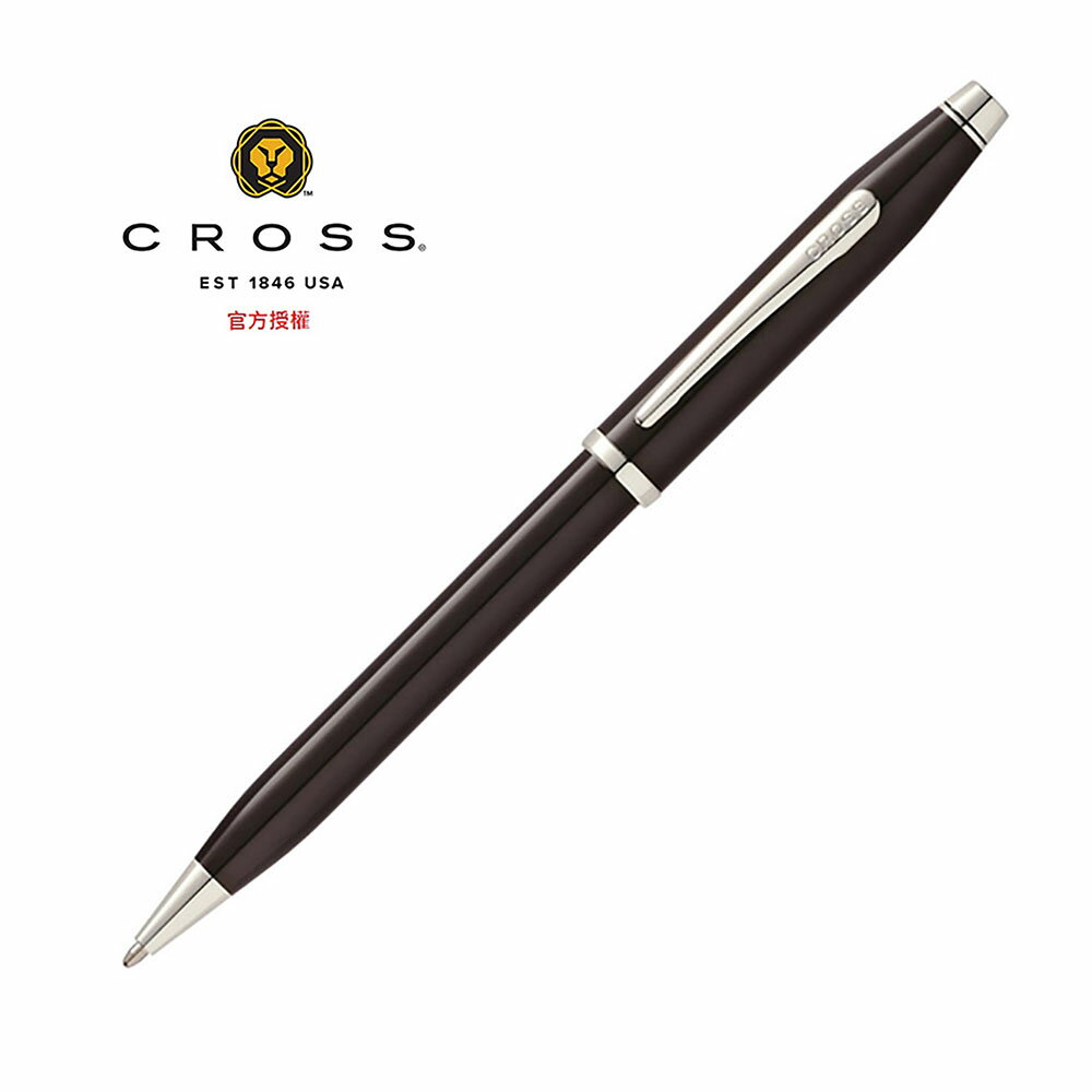 CROSS 新世紀系列 黑亮漆白夾 原子筆 AT0082WG-102