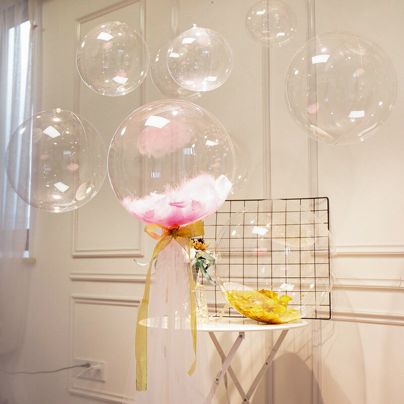 結婚慶用品網紅透明波波球婚房裝飾兒童生日派對婚禮布置大氣球