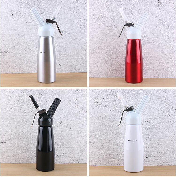 奶油槍 奶油發泡器咖啡雪頂冒煙冰激凌打發泡器奶油槍不銹鋼鋁裱花槍商用『CM46455』