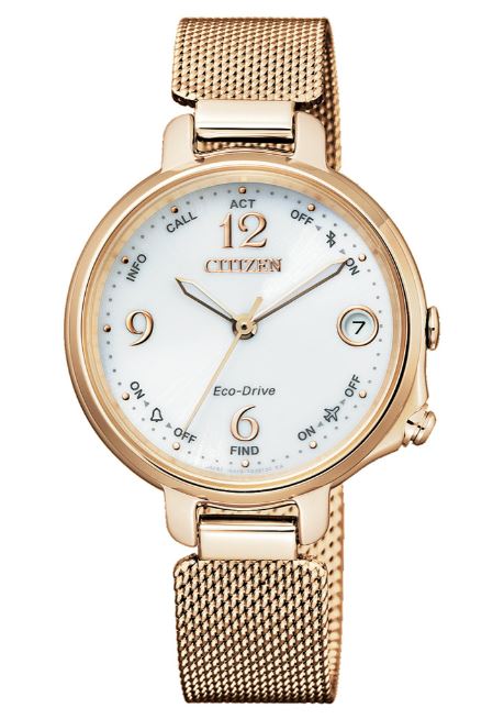 CITIZEN 星辰錶 EE4032-80A 優雅藍芽連線光動能腕表/金 33mm