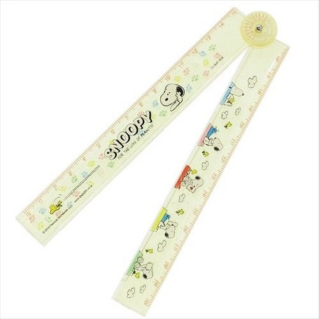 大賀屋 史努比 尺 量角器 學生 SNOOPY 文具 辦公 30cm 摺疊尺 日貨 正版 授權 J00014646