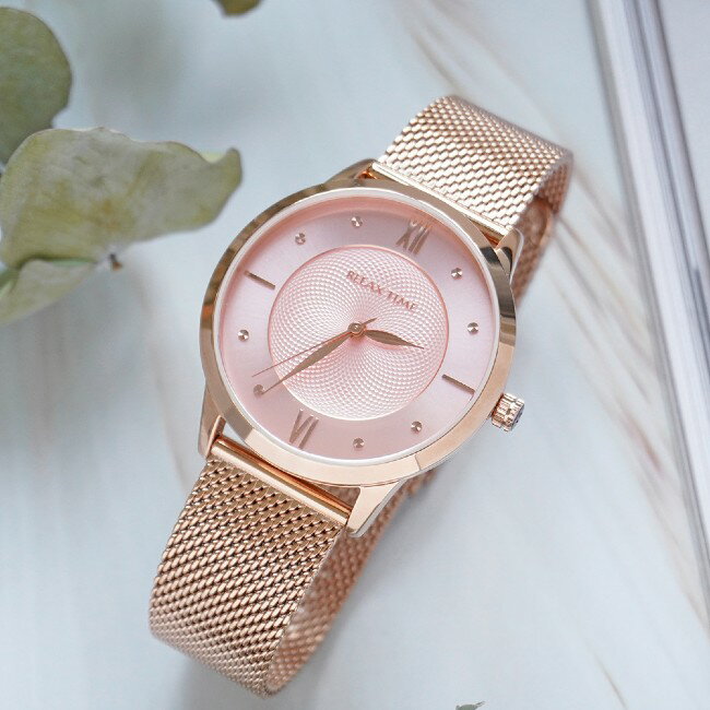 Relax Time RT-89-3 經典優雅米蘭系列腕錶/粉紅面 36mm｜樂天全館特惠中★指定刷卡回饋10%