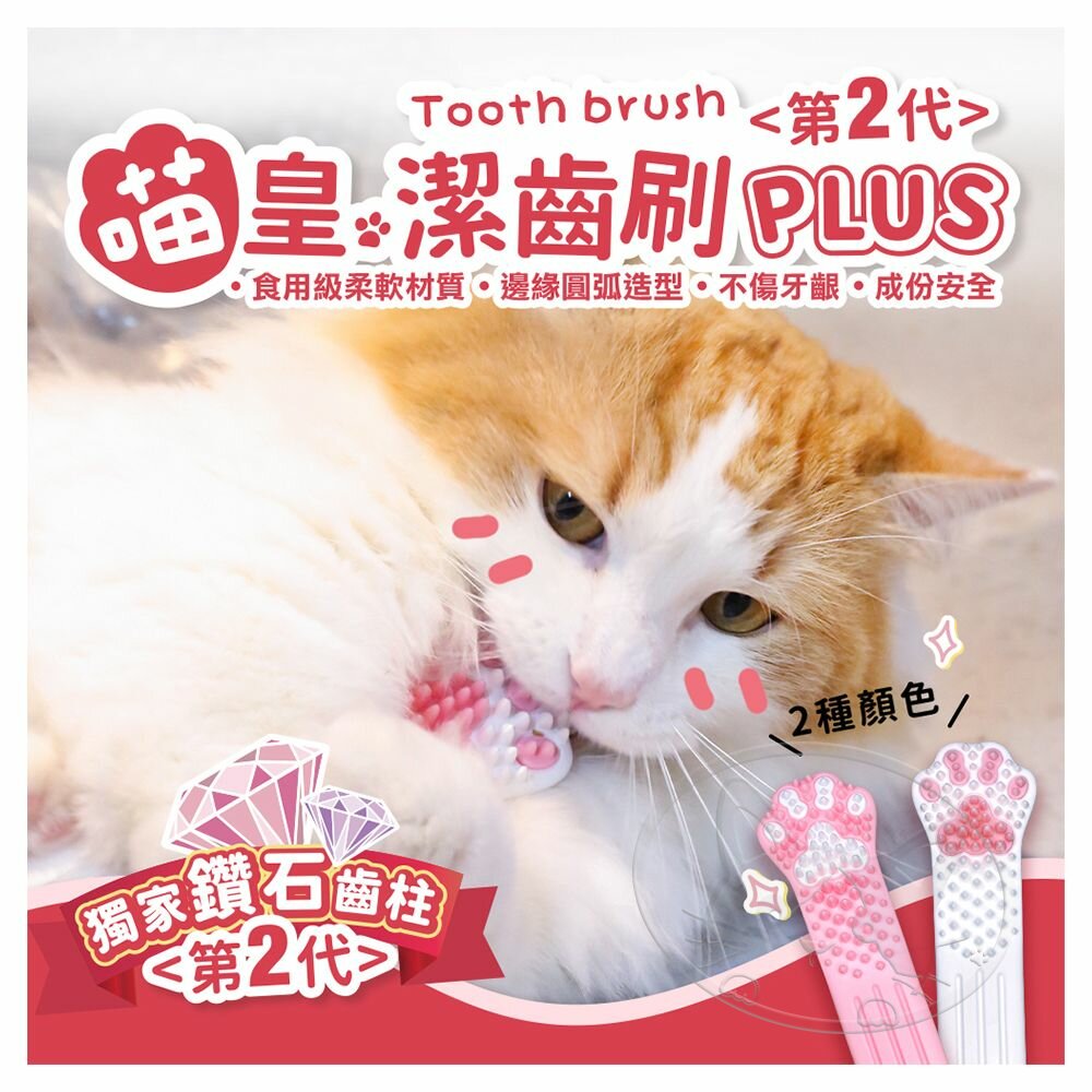 【299起免運】RIGOROS 喵皇潔齒刷 貓咪牙刷 磨牙棒 逗貓棒 按摩梳 寵物牙刷 口腔保健【旺生活-樂寶館】