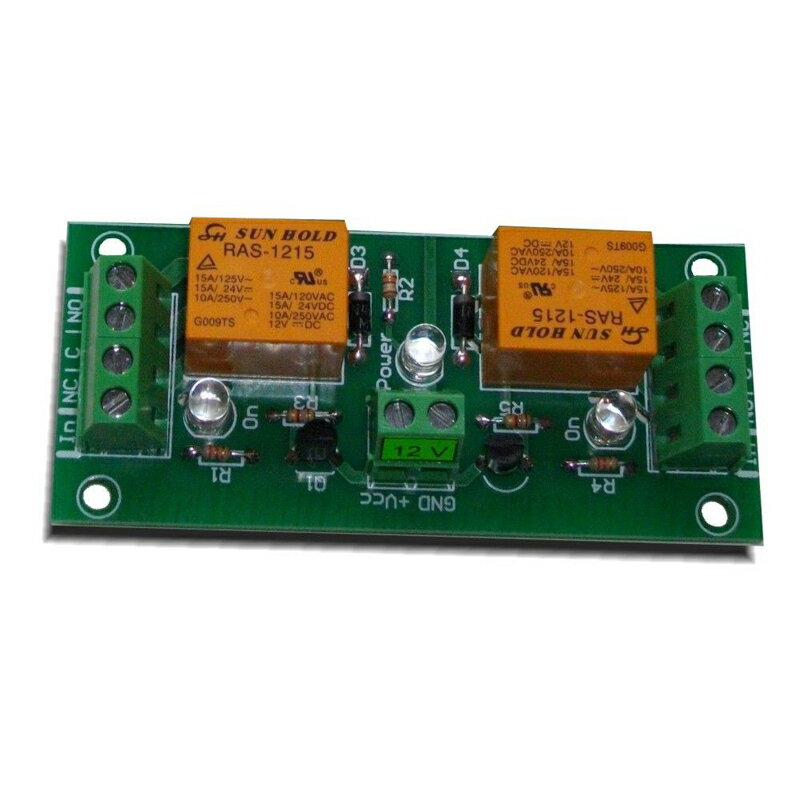 [9美國直購] 2 Channel relay board for your Arduino or Raspberry PI - 12V DAE-RB/Ro2 - 12V