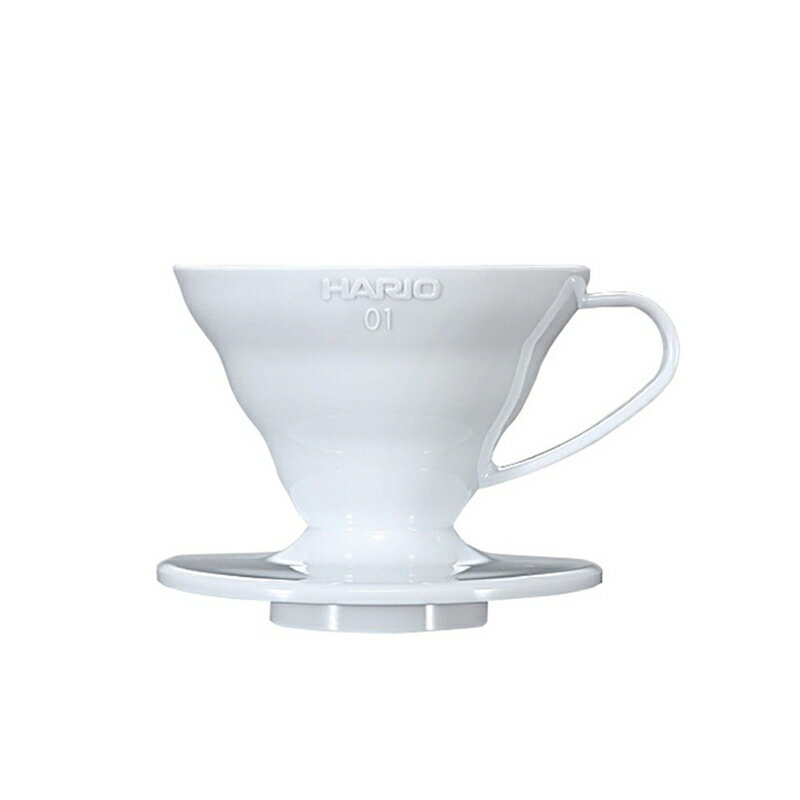 《HARIO》V60樹脂濾杯 白色 1~2杯(VD-01W)