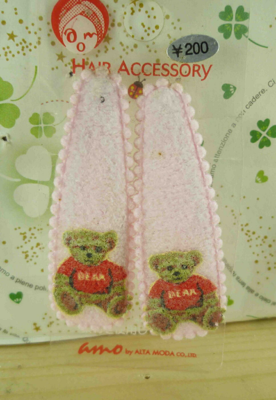 【震撼精品百貨】泰迪熊 Teddy Bear 髮夾-粉(2入) 震撼日式精品百貨