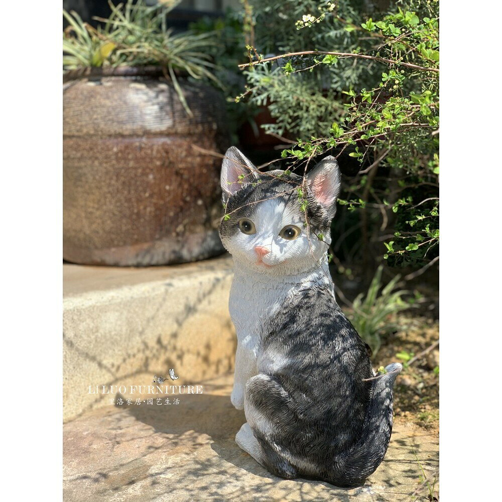 【免運】花園裝飾 庭院擺設 室外擺件 創意 卡通動物可愛小貓戶外園林景觀雕塑別墅幼兒園品