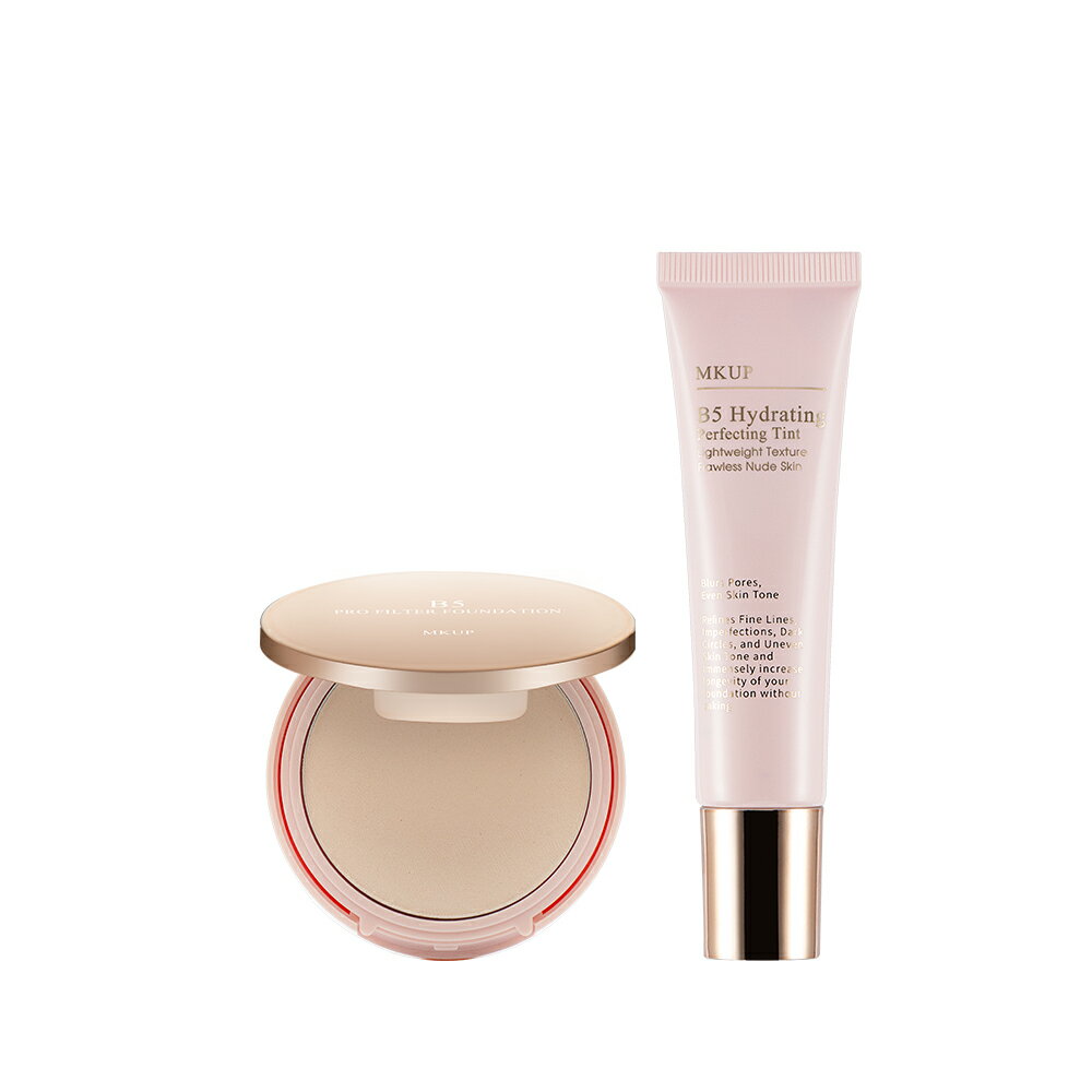 MKUP 美咖 B5光透濾鏡蜜粉餅+（B5 保濕潤色妝前乳／淨化控油平衡妝前乳(EXP：2025.06.14)）擇一