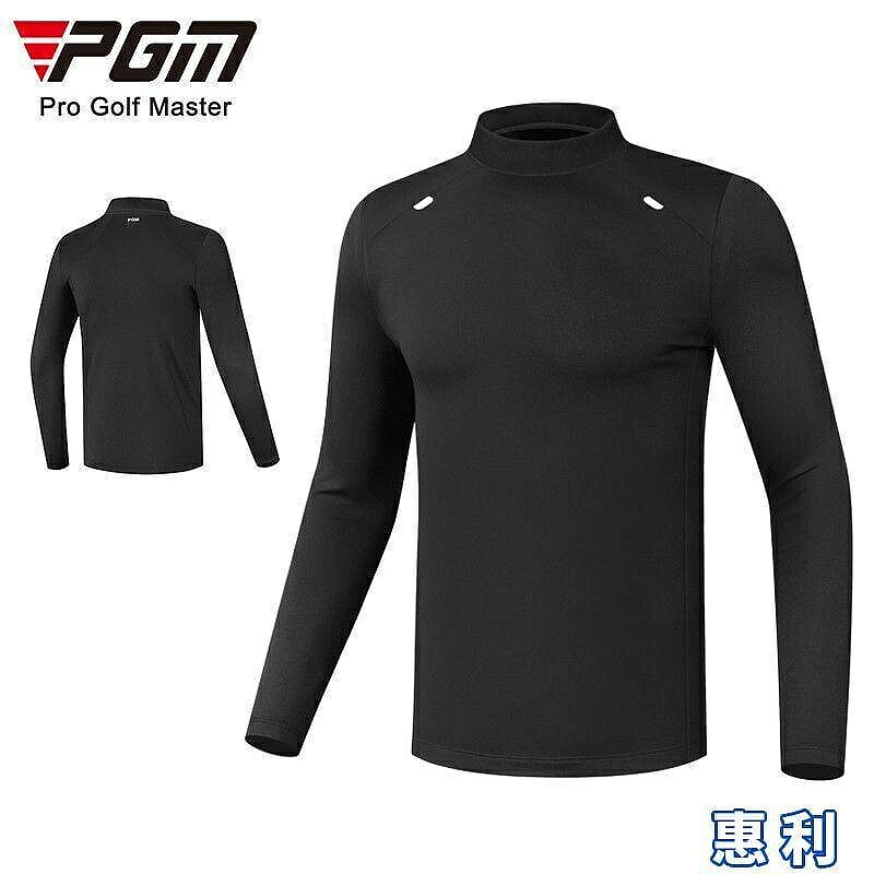 PGM 新品男士打底衫秋冬季防寒保暖高爾夫上衣立領磨絨男裝運動服