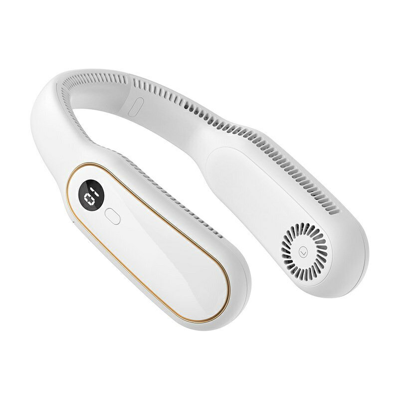 夢宇家居生活再玩新款夏季便攜式掛脖小風扇懶人usb迷你靜音製冷無葉掛脖風扇 1