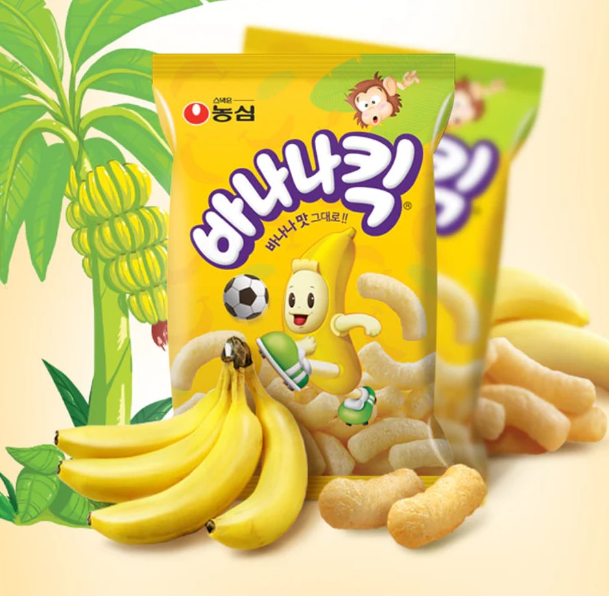 《 Chara 微百貨 》韓國 農心 香蕉風味 脆條 餅乾 75g 大袋 家庭號