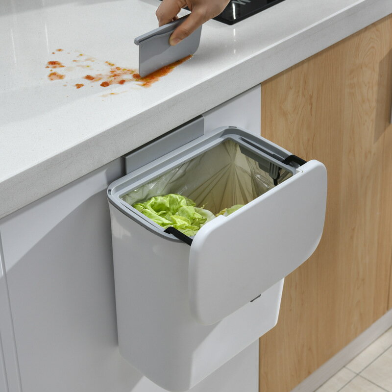 創意大號壁掛垃圾桶廚房帶蓋家用垃圾筒滑蓋廁所衛生間垃圾桶掛式