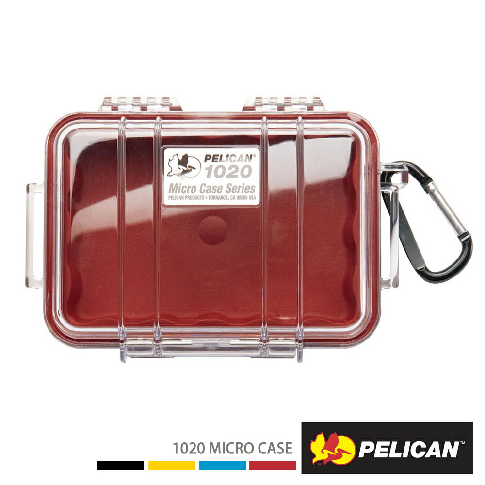 限時★.. 美國 PELICAN 1020 Micro Case 微型防水氣密箱-透明 紅色 公司貨【全館點數5倍送】【APP下單跨店最高20%點數回饋】
