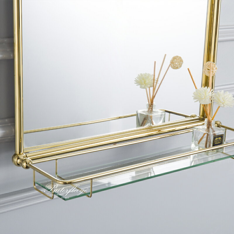 蝶陶新款金屬衛生間梳妝臺鏡復古衛浴鏡黃銅鍍鉻鍍金不生銹北歐 1