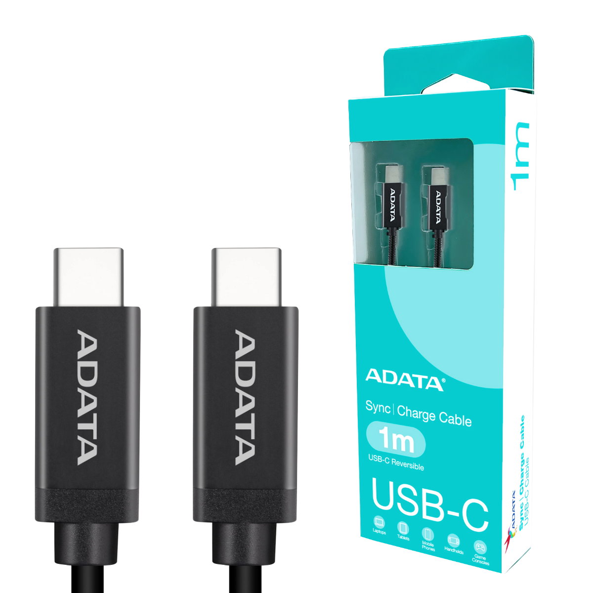【中壢NOVA-水世界】ADATA 威剛 USB-C 雙頭 TYPE-C 100W 快充線 USB 2.0 充電傳輸線