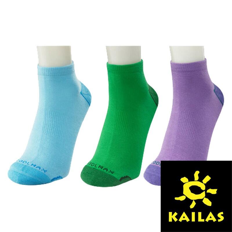 【Kailas】中性 超低筒運動襪 (三雙入)『ZH0K 淺藍/油綠/淡紫』KH250006