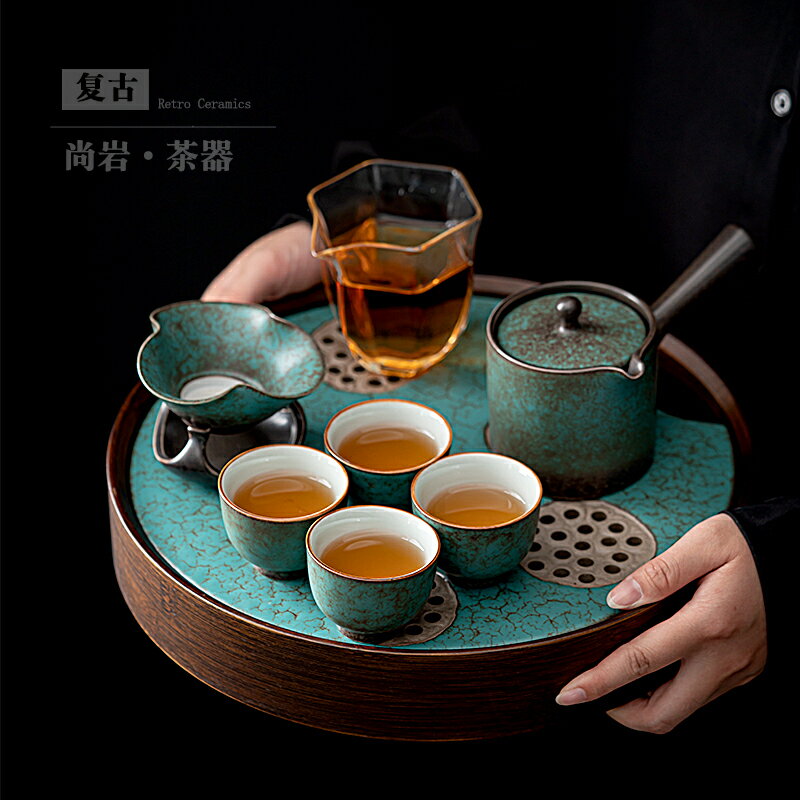 陶瓷儲水茶盤套裝家用客廳茶壺茶杯茶托盤整套辦公室功夫茶具套組
