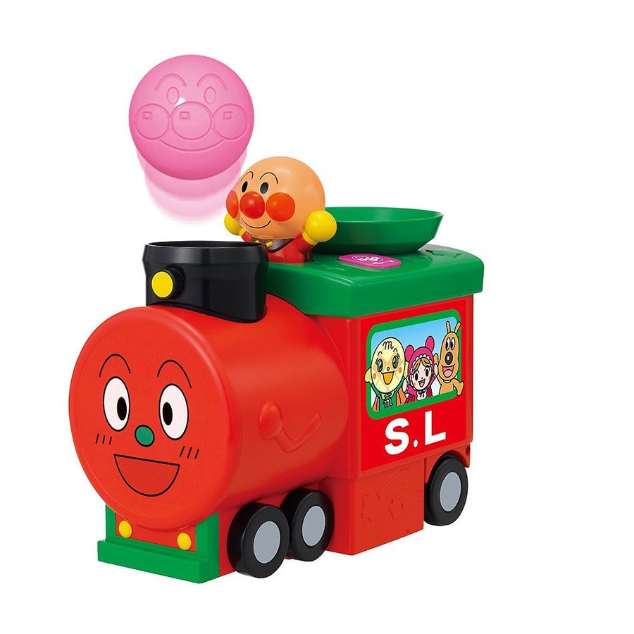 真愛日本 火車頭 彈球 玩具 ANPANMAN 蒸氣紅火車 麵包超人 細菌人 兒童玩具 親子遊戲 團康遊戲 4979750795381