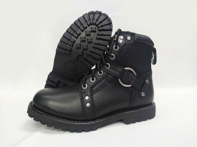 ORIS 時尚 機車 戰鬥靴 皮鞋 休閒皮鞋 真皮皮鞋 尺寸40~44 抗滑 耐磨 黑 S8926C01【大自在運動休閒精品店】