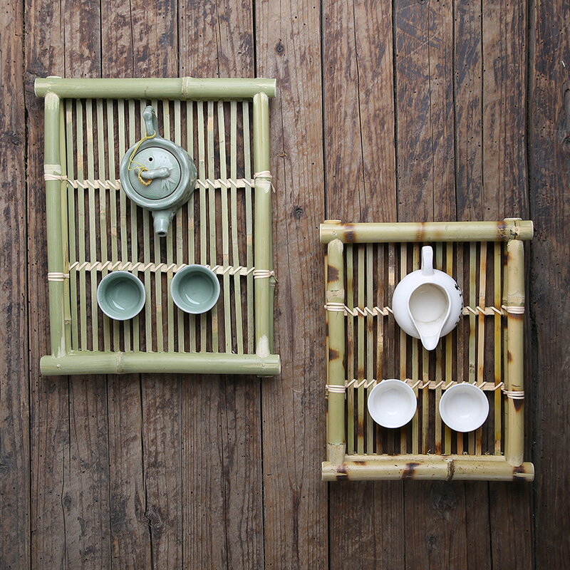 原竹制托盤長方形竹盤茶盤燒烤盤餐具盤水果盤茶托收納盤壁掛擺件