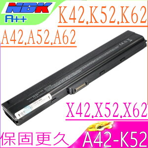 A42-K52 A32-K52 電池(14.4V) 適用 ASUS 華碩 K52DE，K52DR，K52EQ，K52F，K52J，K52JB，K52JC，A32-K52，F85，F86，P62，P82，X52N，X52J，X52F，K52，k52f-a1，k52f-sx051v，k52f-sx065x，k52f-sx074v，k52jr，k52jr-a1，k52jr-x2，k52jr-x4，k52jr-x5，k42，k62，K62J，K62F，K52D，A42，A52，K42D，K42F