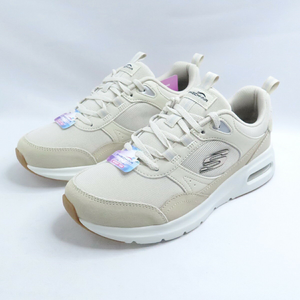 skechers 150075ntbk 女款休閒鞋 skech-air court ra 奶茶【isport愛運動】