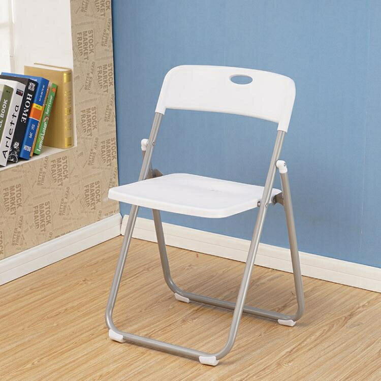 塑料椅子摺疊椅家用椅子辦公椅會議椅電腦椅培訓椅靠背椅摺疊凳子 夏沐生活