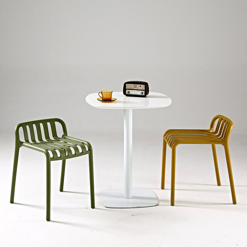 凳子 塑料高凳子家用加厚簡約現代餐桌板凳可疊放等位膠椅子商用小餐椅
