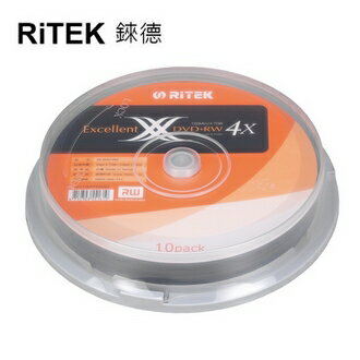 EF【RiTEK錸德】 4X DVD+RW 桶裝 4.7GB X版 10片/組