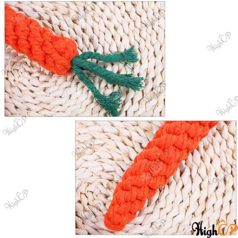 結繩紅蘿蔔 編織繩 棉繩 胡蘿蔔 紅蘿蔔玩具 貓玩具 狗玩具 寵物球 磨牙球 寵物咬球 棉繩玩具【526037】 3