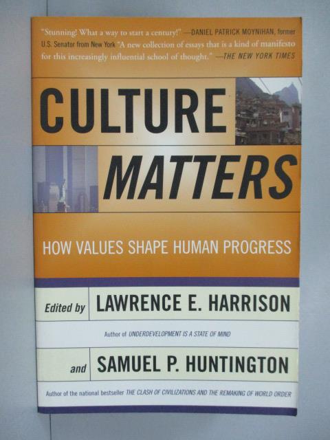 【書寶二手書T1／社會_IDE】Culture Matters: How Values Shape Human Progress_Harrison, Lawrence E. (EDT)/ Huntington, Samuel P. (EDT)