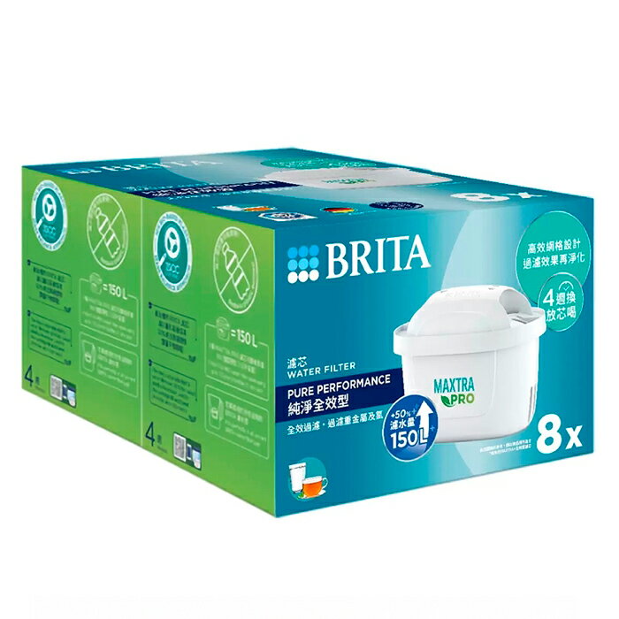 [COSCO代購5] a促銷到5/8 C144345 Brita MAXTRA + 濾水壺專用濾芯純淨全效型 8入組 效期2028/05後