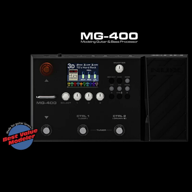 分期免運 NUX MG-400 電吉他 地板型 音箱模擬 綜合效果器 錄音介面【唐尼樂器】