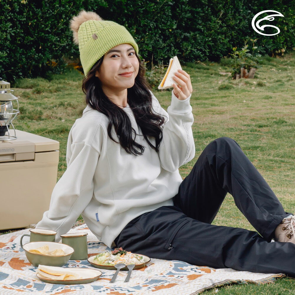 ADISI 女環保紗圓領針織休閒保暖衫 AL2421083 (S-2XL)｜磨毛 吸濕 排汗 保暖上衣 大學T