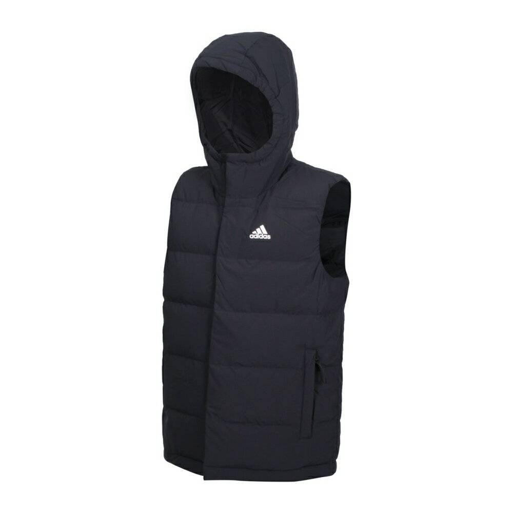 ADIDAS 男羽絨背心(免運 運動背心 無袖上衣 連帽背心 休閒 保暖 愛迪達「HG6277」≡排汗專家≡