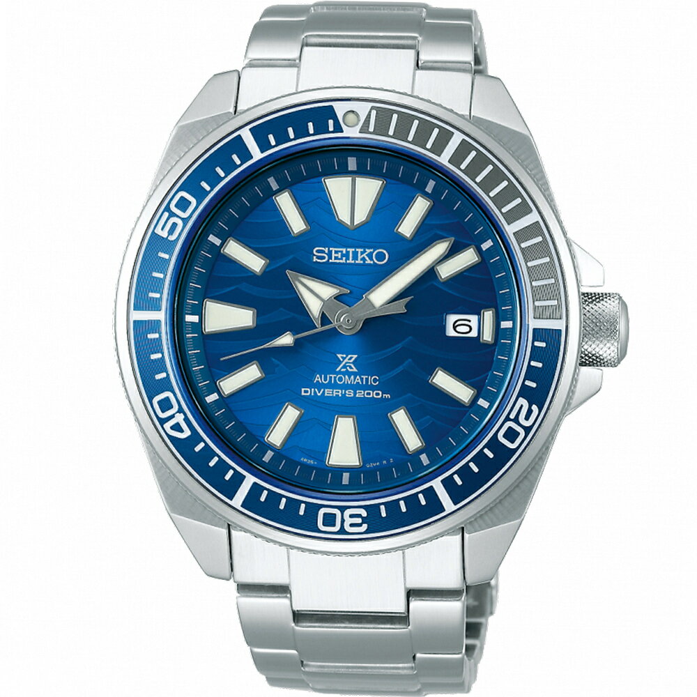 SEIKO 精工錶 PROSPEX愛海洋白鯊機械錶 4R35-03G0B(SRPD23J1)-45mm-藍面鋼帶【刷卡回饋 分期0利率】【APP下單22%點數回饋】