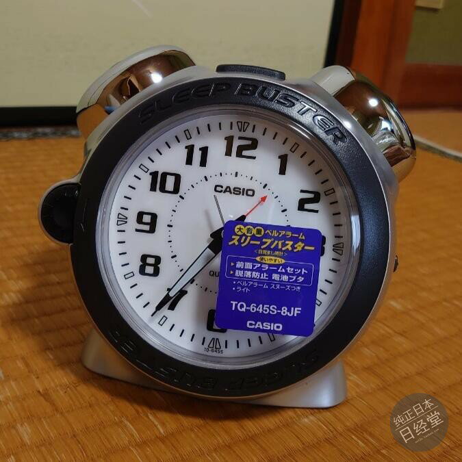 日本卡西歐座鐘掛鐘臺鐘鬧鐘文藝輕奢裝飾靜音客廳書房圓形大音量