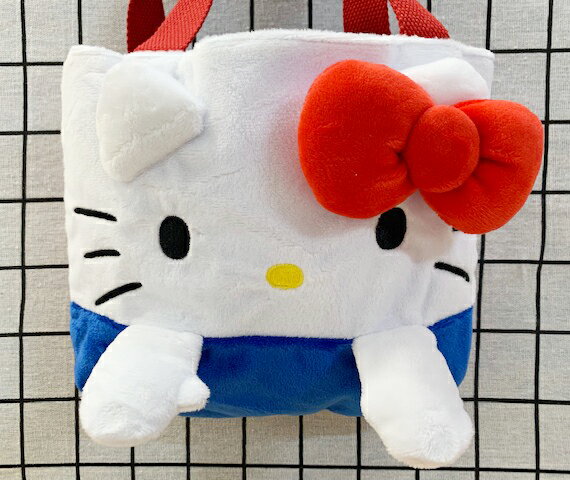 【震撼精品百貨】凱蒂貓 Hello Kitty 日本SANRIO三麗鷗 KITTY 手提收納袋-紅條#10450 震撼日式精品百貨