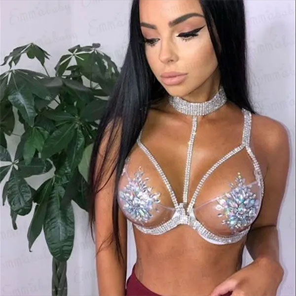 ANNAS 歐美 透明胸罩 透明奶罩 透明內衣 隱形胸罩 情趣內衣 夜店 電音派對 性感 比基尼 透明小可愛 胸貼 9