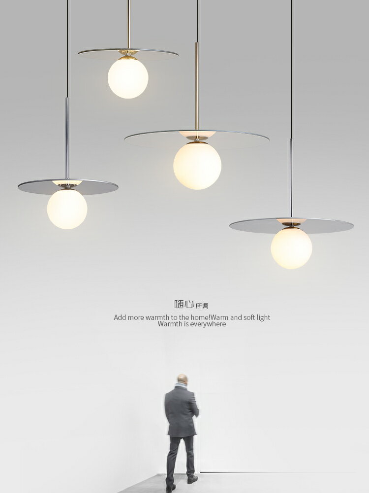 北歐小吊燈 創意個性圓球燈 現代簡約餐廳吧臺燈服裝店商場裝飾燈