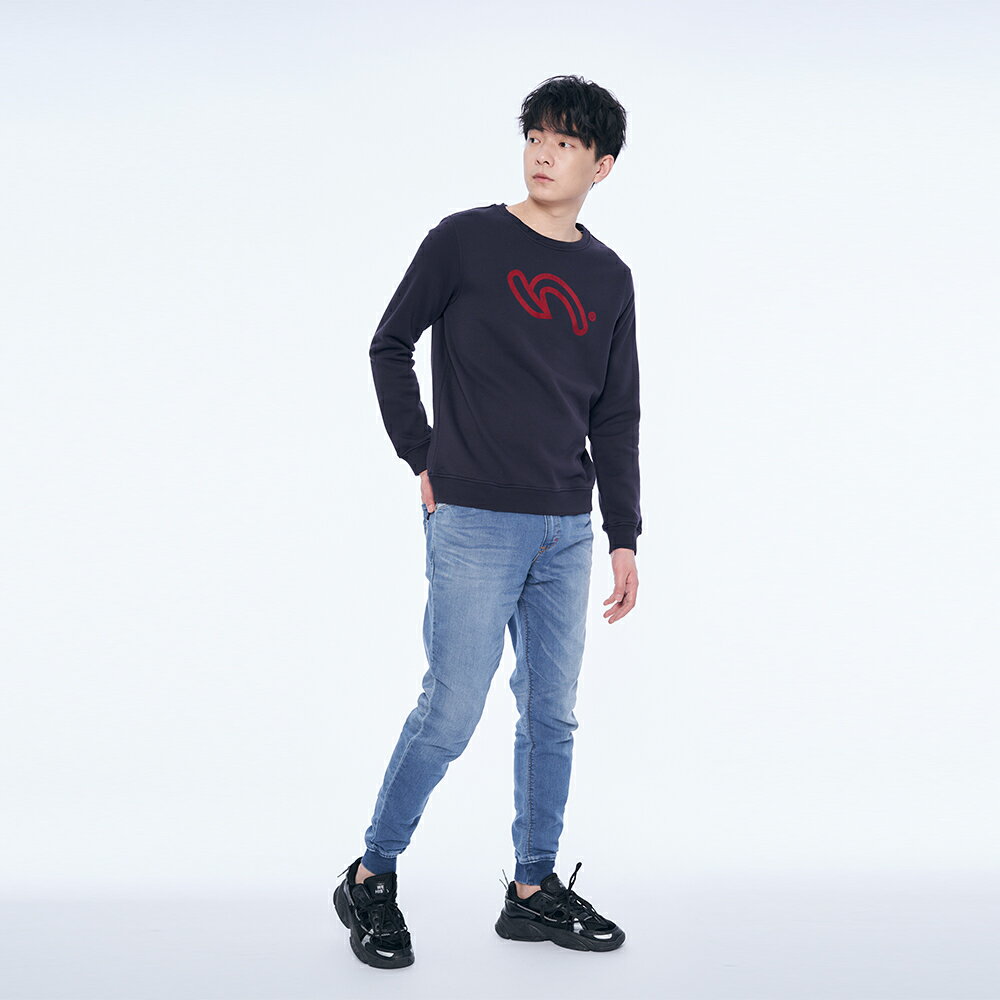 男大5LOGO印花厚T恤-丈青【5th STREET】【APP下單享4%點數】 1