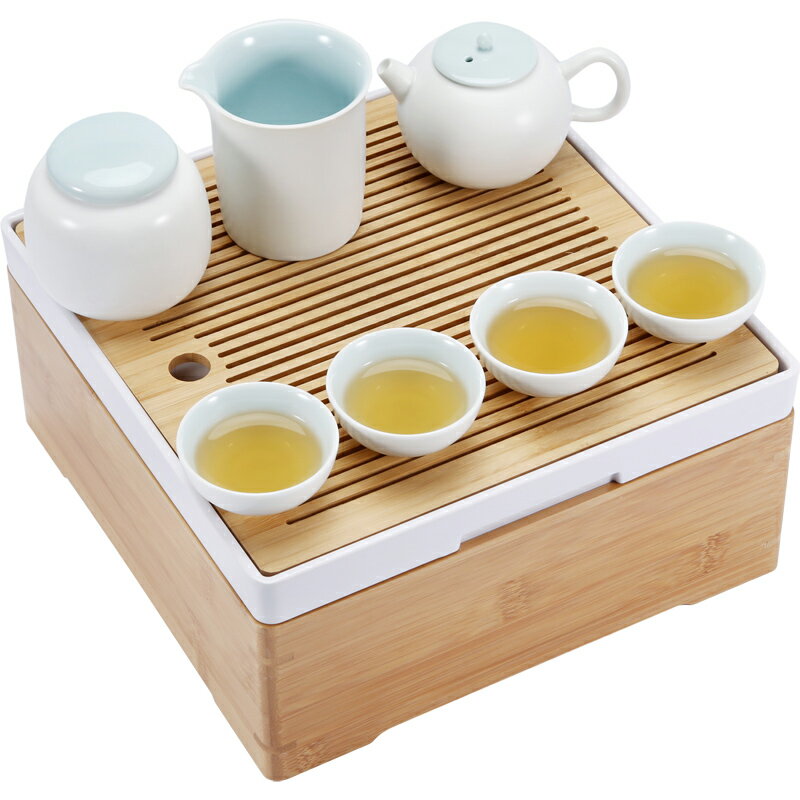 遠舍干泡茶盤日式簡約功夫茶具套裝家用托盤茶臺茶海多功能收納盒
