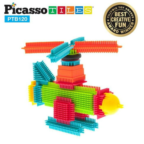 PicassoTiles PTB120 畢卡索百變刷毛觸感積木 玩具 強強滾 4