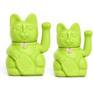 西班牙 Lucky Cats幸運自動招手招財貓 調色盤系-蘋果綠,親子力量！