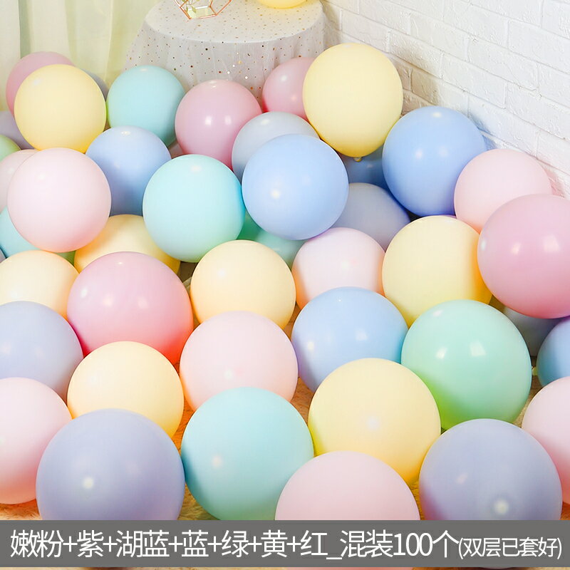 裝飾氣球 馬卡龍色氣球創意婚禮結婚周歲兒童生日派對場景布置裝飾用品『CM45574』