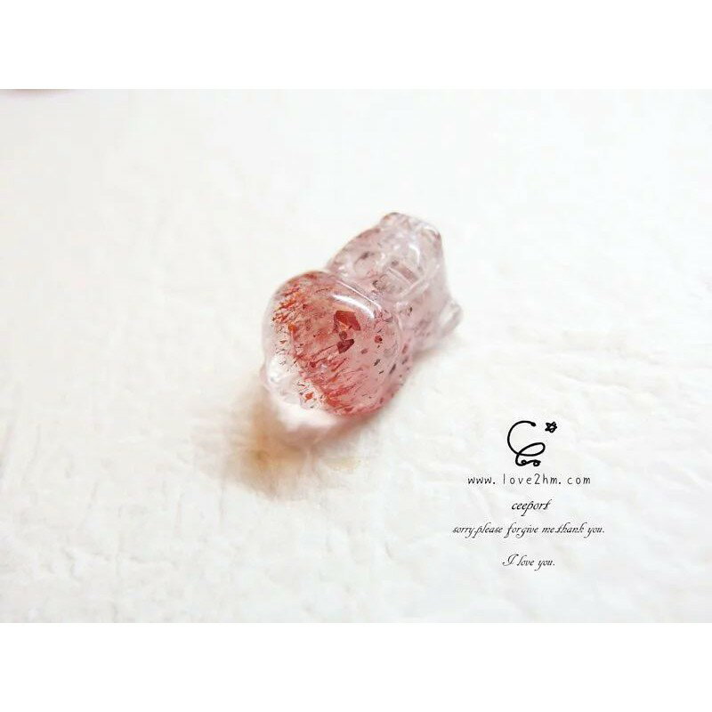 草莓晶-貔貅 2543/草莓晶/水晶飾品/ [晶晶工坊-love2hm]