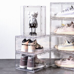 磁吸鞋盒 壓克力鞋盒 鞋盒 全透明收納盒鞋盒壓克力鞋子收藏展示盒AJ球鞋磁吸鞋櫃防氧化鞋牆『cy0101』