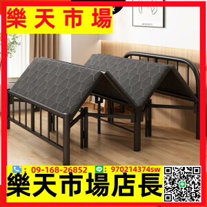 （高品質）輕奢鐵藝床INS網紅床架現代簡約可折疊免安裝雙人鐵架床出租屋用